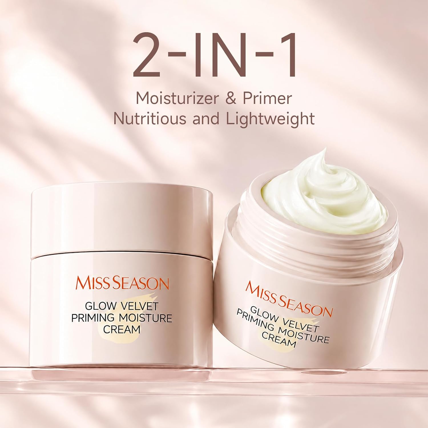 MISS SEASON Glow Velvet Face Primer for Face Before Makeup, Long Lasting Hydrating Primer Face Makeup Primer for Face, Hyaluronic Acid & Niacinamide, Oil Control Pore Blurring Primer for Mature Skin