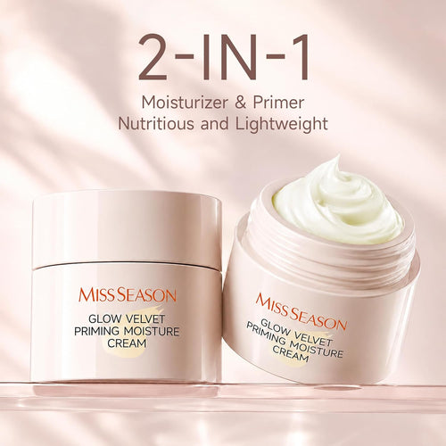 MISS SEASON Glow Velvet Face Primer for Face Before Makeup, Long Lasting Hydrating Primer Face Makeup Primer for Face, Hyaluronic Acid & Niacinamide, Oil Control Pore Blurring Primer for Mature Skin