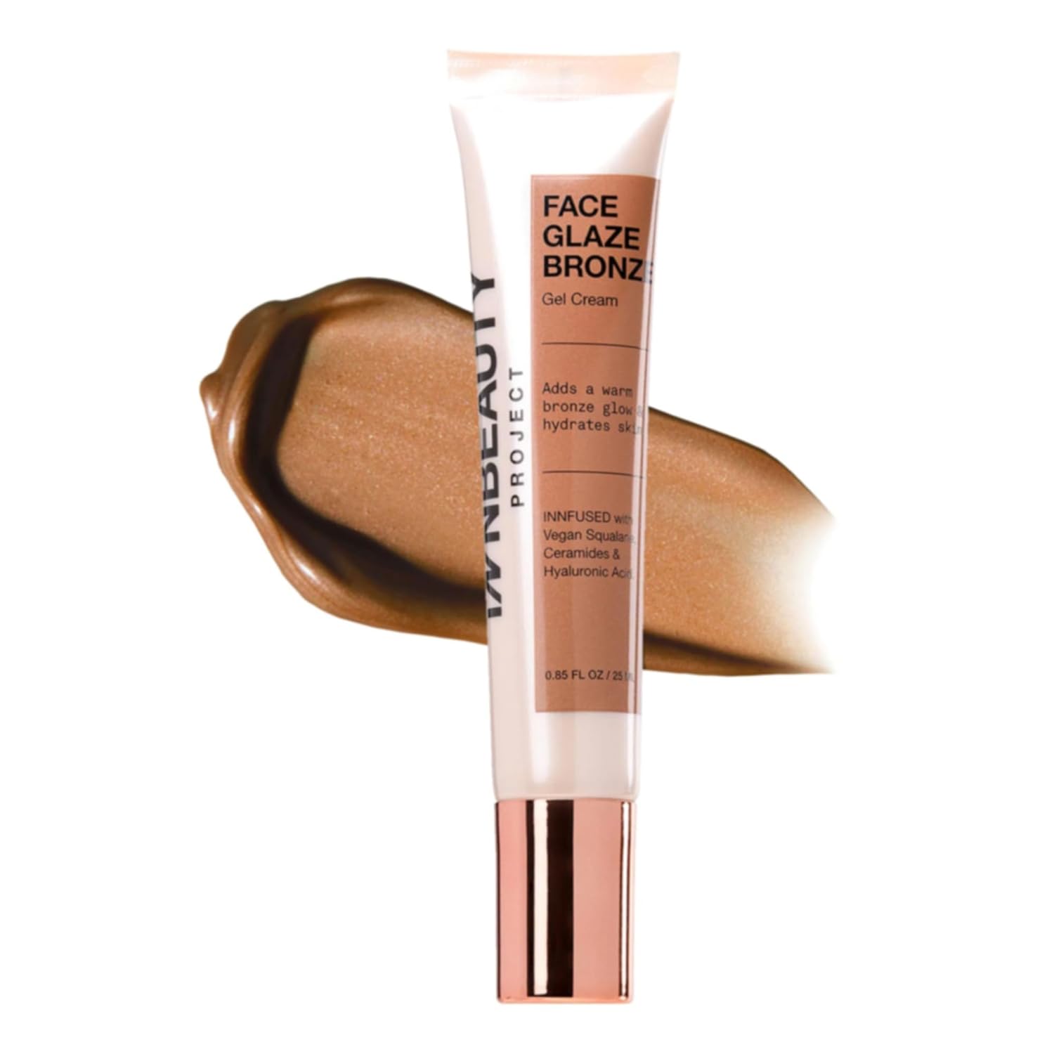 INNBEAUTY Project Face Glaze, Bronze Highlighting Cream, Skin Barrier Protect & Glow Moisturizer with Ceramides & Hydrating Actives, 0.85 OZ (25ml)