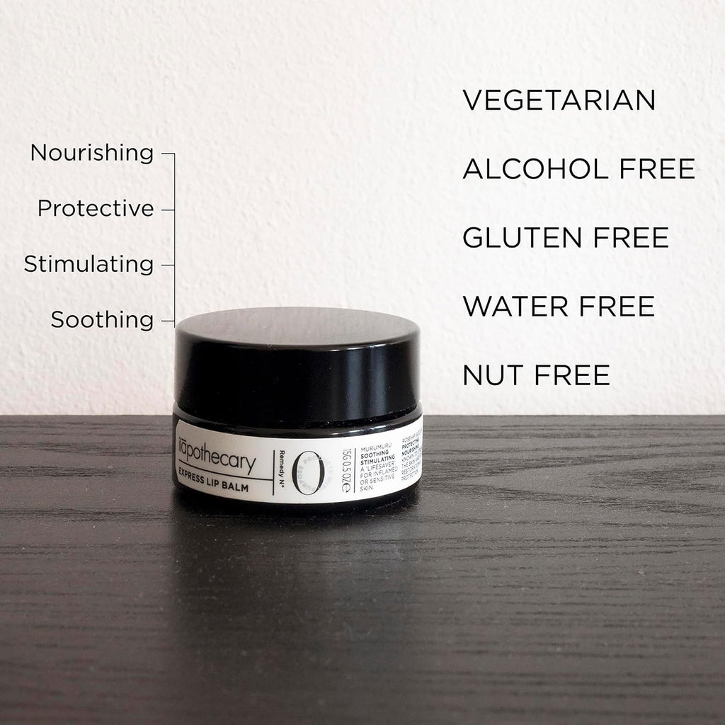 ilapothecary Express Lip Balm - Nourishes and Hydrates - Gluten Free with Vitamin A, Rosehip, and Murumuru - Alcohol Free - Vegan - 0.5 oz