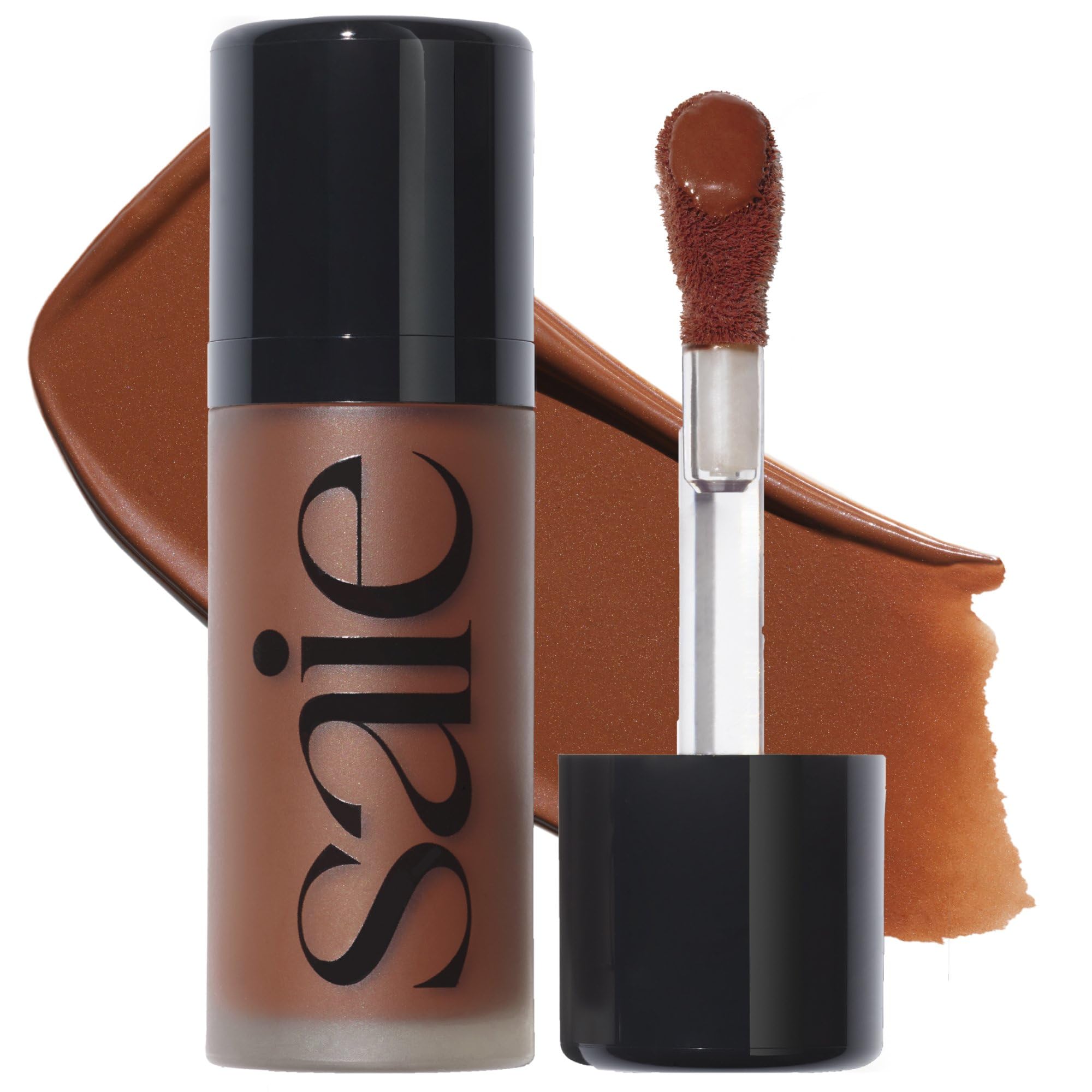 Saie Dew Bronze - Hydrating Liquid Bronzer Stick For a Sun Kissed Glow - Liquid Contour Stick Infused with Nourishing Skin Care Ingredients - Sculpted Face Makeup Essential - Spritz (0.4 oz)