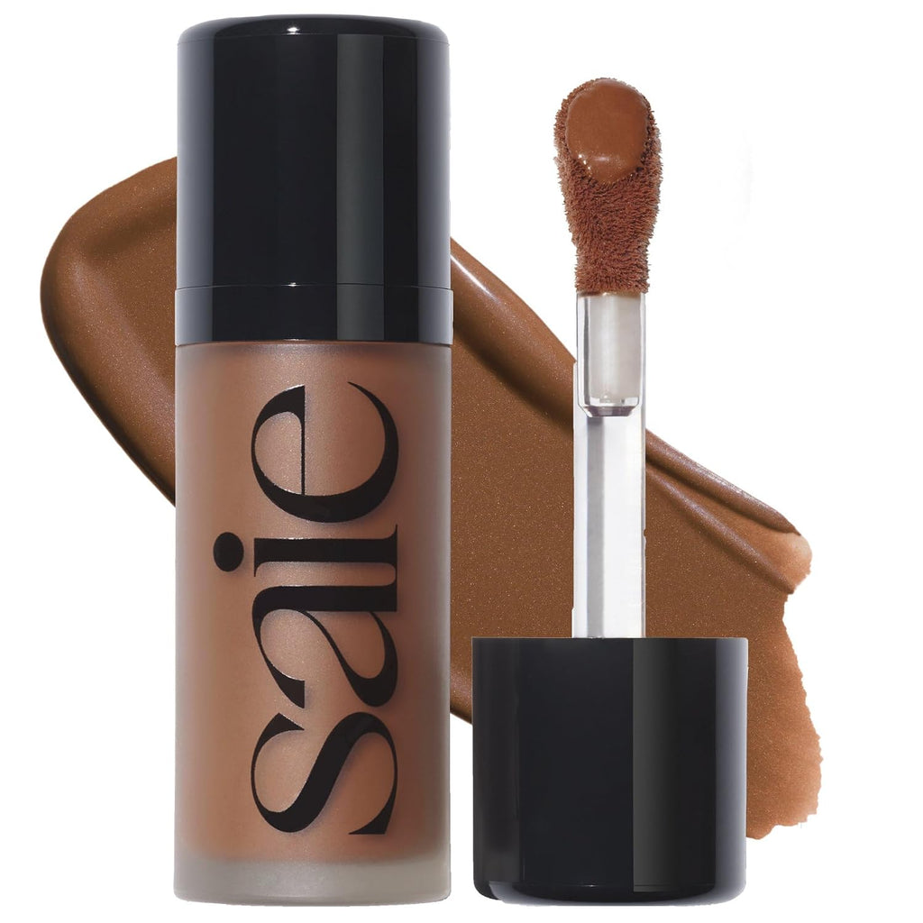 Saie Dew Bronze - Hydrating Liquid Bronzer Stick For a Sun Kissed Glow - Liquid Contour Stick Infused with Nourishing Skin Care Ingredients - Sculpted Face Makeup Essential - Spritz (0.4 oz)