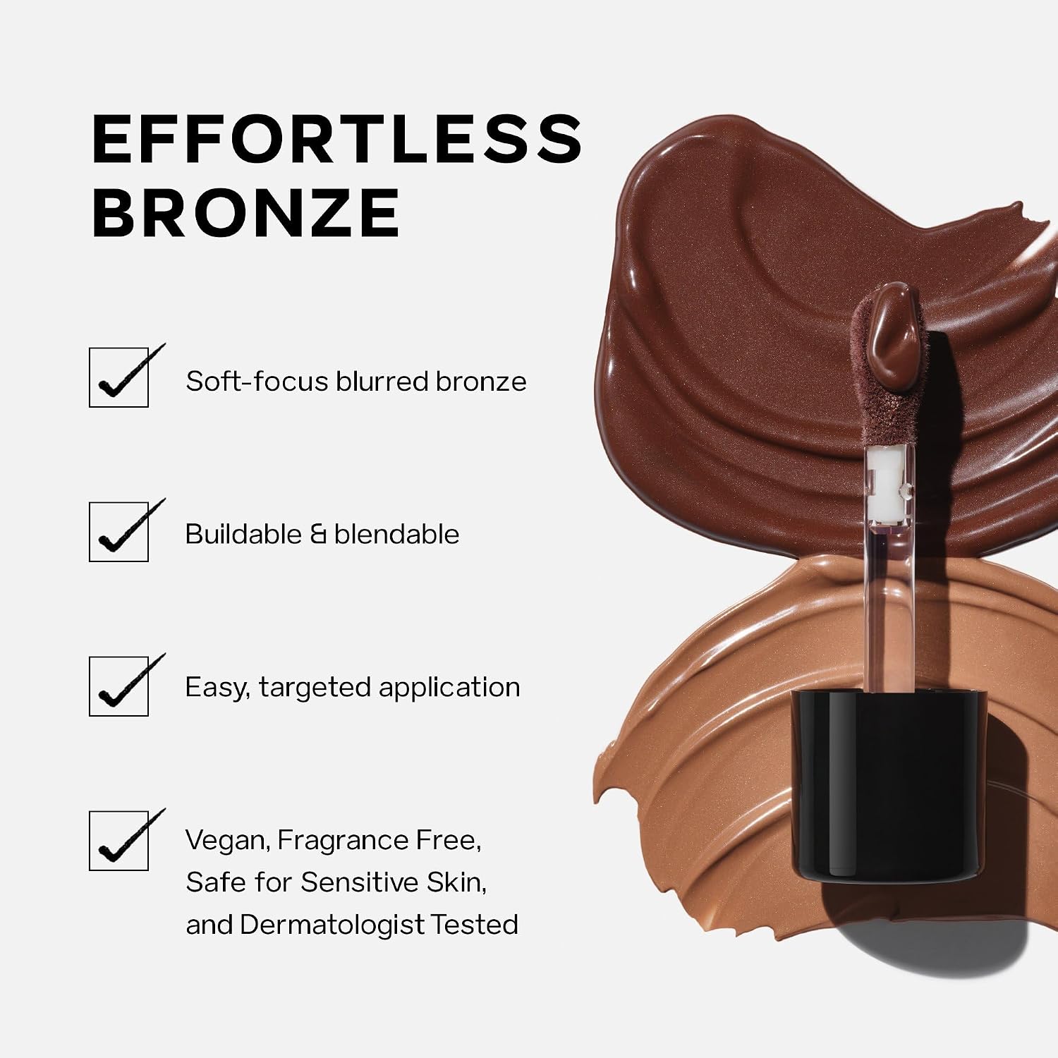 Saie Dew Bronze - Hydrating Liquid Bronzer Stick For a Sun Kissed Glow - Liquid Contour Stick Infused with Nourishing Skin Care Ingredients - Sculpted Face Makeup Essential - Spritz (0.4 oz)