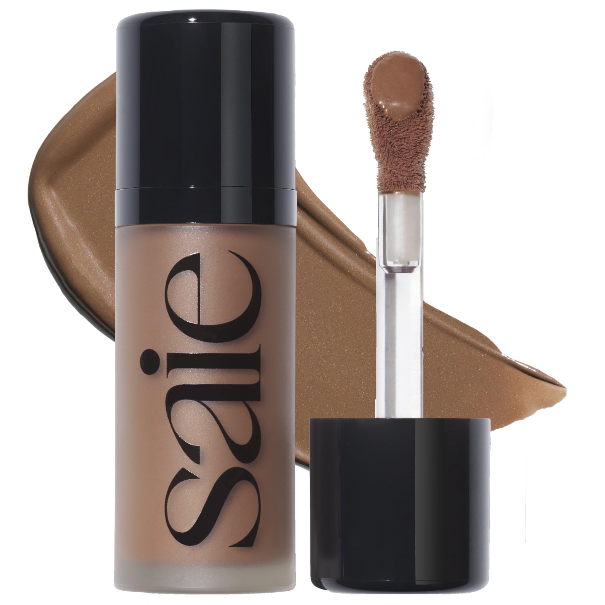 Saie Dew Bronze - Hydrating Liquid Bronzer Stick For a Sun Kissed Glow - Liquid Contour Stick Infused with Nourishing Skin Care Ingredients - Sculpted Face Makeup Essential - Spritz (0.4 oz)