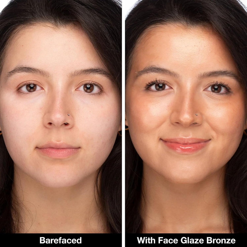 INNBEAUTY Project Face Glaze, Bronze Highlighting Cream, Skin Barrier Protect & Glow Moisturizer with Ceramides & Hydrating Actives, 0.85 OZ (25ml)