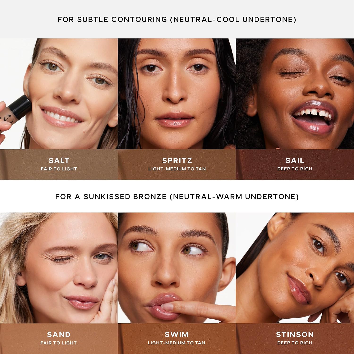 Saie Dew Bronze - Hydrating Liquid Bronzer Stick For a Sun Kissed Glow - Liquid Contour Stick Infused with Nourishing Skin Care Ingredients - Sculpted Face Makeup Essential - Spritz (0.4 oz)