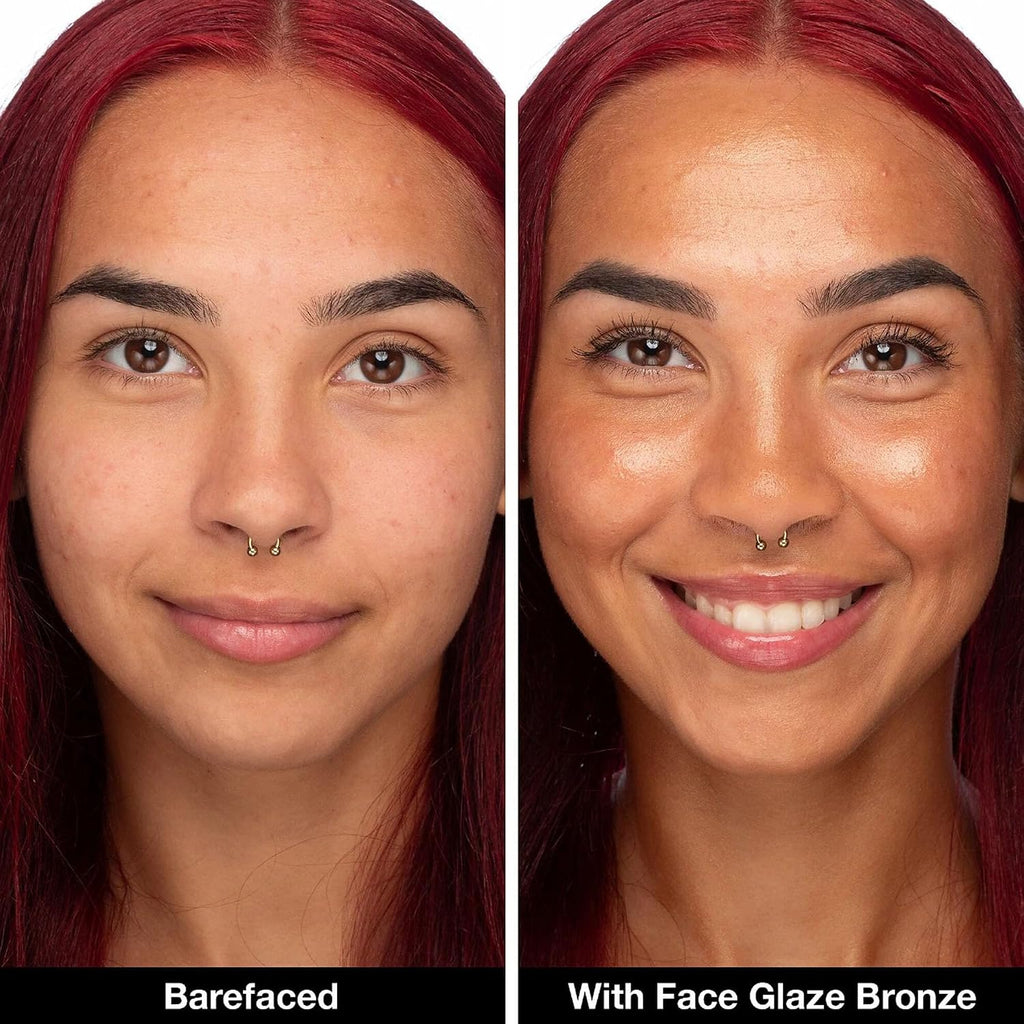 INNBEAUTY Project Face Glaze, Bronze Highlighting Cream, Skin Barrier Protect & Glow Moisturizer with Ceramides & Hydrating Actives, 0.85 OZ (25ml)