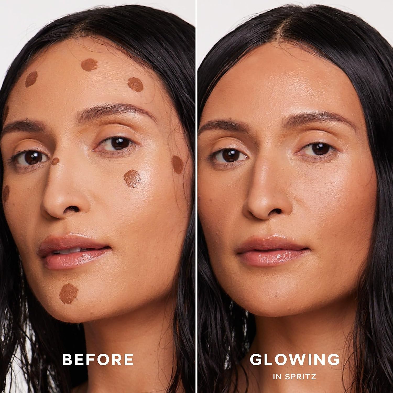 Saie Dew Bronze - Hydrating Liquid Bronzer Stick For a Sun Kissed Glow - Liquid Contour Stick Infused with Nourishing Skin Care Ingredients - Sculpted Face Makeup Essential - Spritz (0.4 oz)